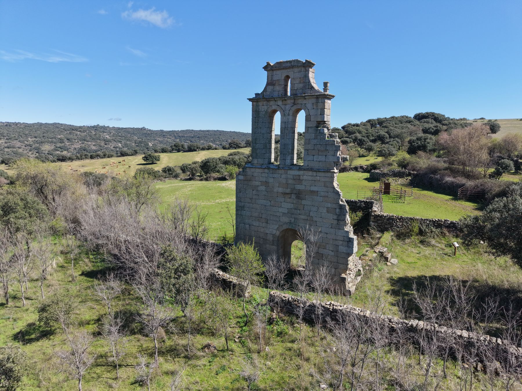 The bell gable from the drone